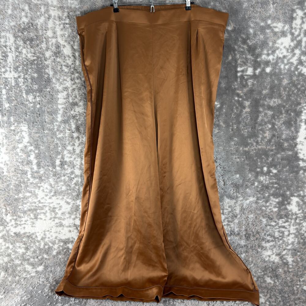 NEW Torrid Plus Size 4X Wide Leg Stretch Pants Gold Brown Casual Pull On NWT